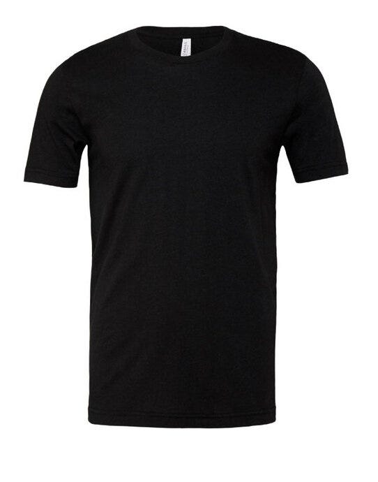 Bella + Canvas Canvas Unisex Heather Jersey SS Tee - Black/Heather