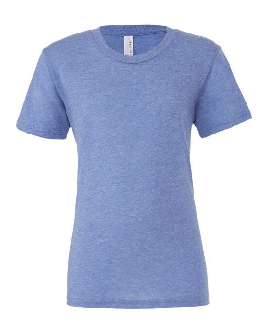 Bella + Canvas Canvas Unisex Tri-blend S/Sleeve Tee - Blue Triblend
