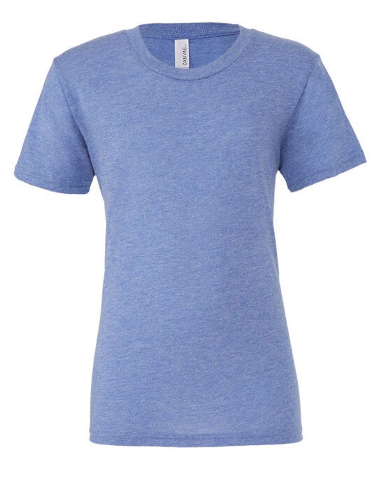 Bella + Canvas Canvas Unisex Tri-blend S/Sleeve Tee - Blue Triblend