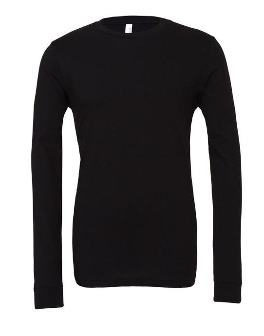 Bella + Canvas Canvas Unisex Jersey LS Tee - Black