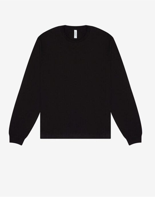 Bella + Canvas Unisex Heavy Boxy LS Tee - Black