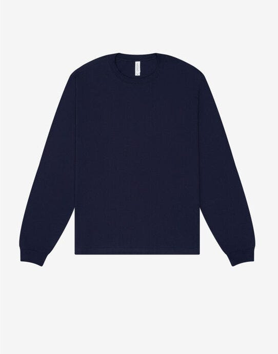Bella + Canvas Unisex Heavy Boxy LS Tee - Navy