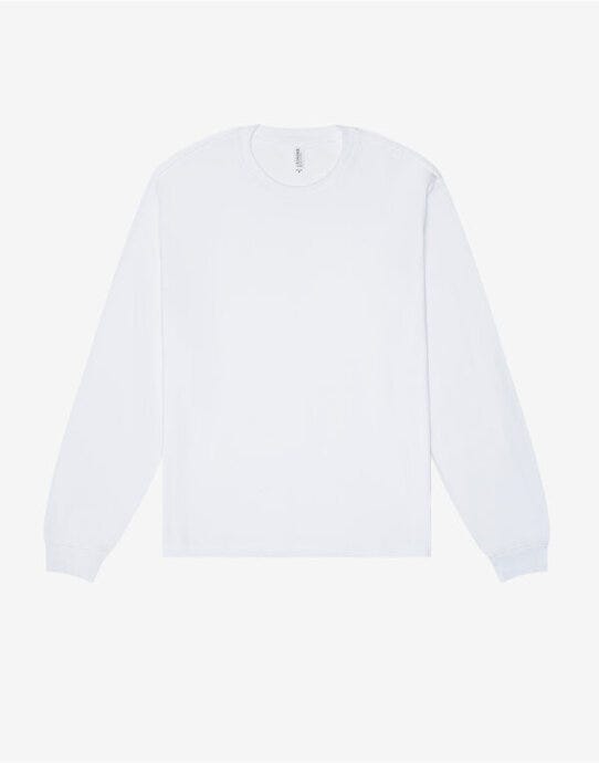 Bella + Canvas Unisex Heavy Boxy LS Tee - White