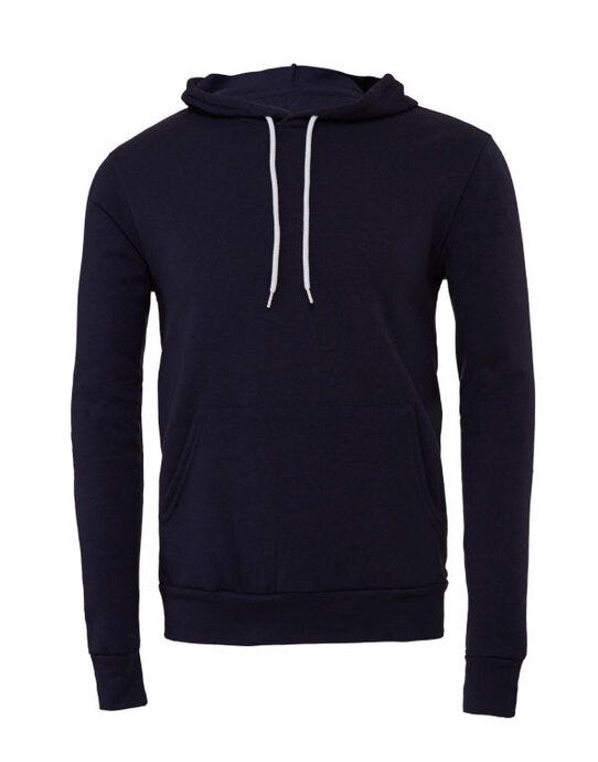 Bella + Canvas Canvas Unisex Fleece Pullover Hoodie - Navy