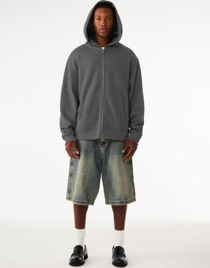 Bella + Canvas Unisex Heavy Zip Hoodie - Asphalt