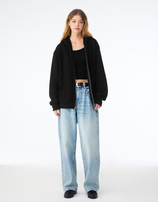 Bella + Canvas Unisex Heavy Zip Hoodie - Black