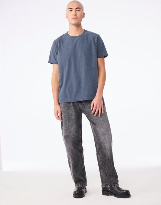 Bella + Canvas Unisex Heavy Dry Dye Tee - Washed Navy