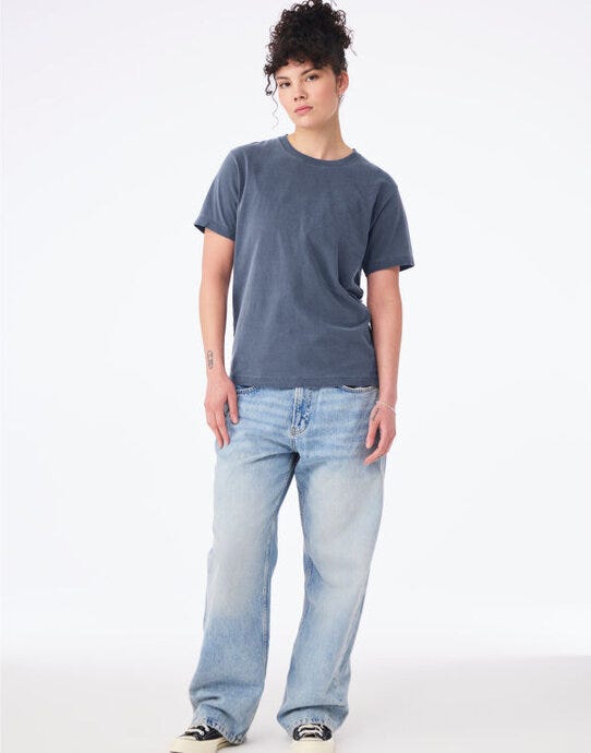 Bella + Canvas Unisex Heavy Dry Dye Tee - Washed Navy