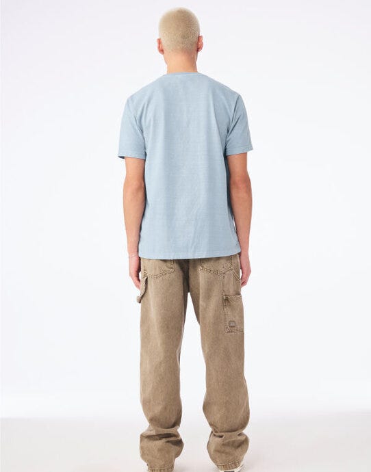 Bella + Canvas Unisex Heavy Dry Dye Tee - Light Washed Denim