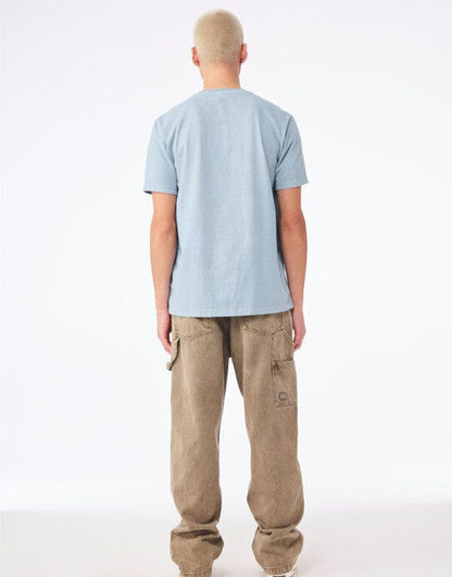 Bella + Canvas Unisex Heavy Dry Dye Tee - Light Washed Denim
