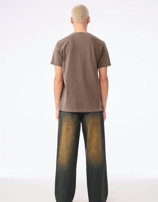 Bella + Canvas Unisex Heavy Dry Dye Tee - Washed Cocoa