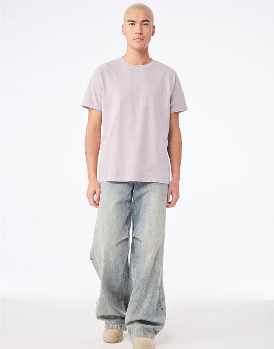 Bella + Canvas Unisex Heavy Dry Dye Tee - Washed Lavender
