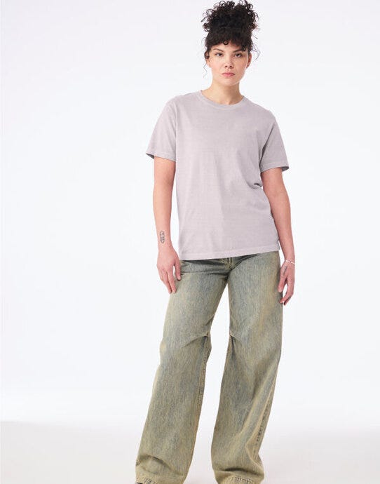 Bella + Canvas Unisex Heavy Dry Dye Tee - Washed Lavender