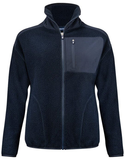 Cutter & Buck C&B Ladies Cascade Sherpa Fleece - Dark Navy