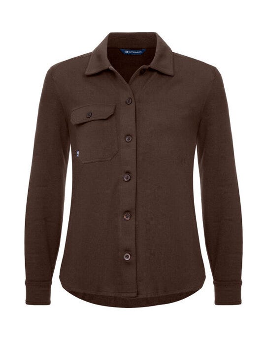 Cutter & Buck C&B Ladies Advantage Leisure Shirt - Dark Mocca