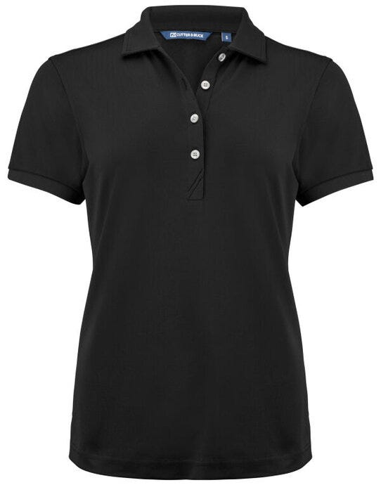Cutter & Buck C&B Ladies Virtue Polo Solid - Black