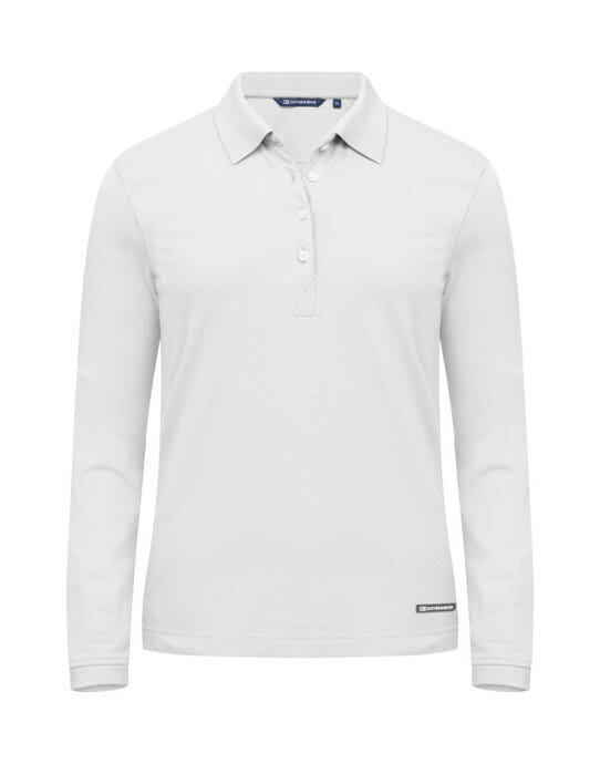 Cutter & Buck C&B Ladies Advantage Long Sleeve Polo - White