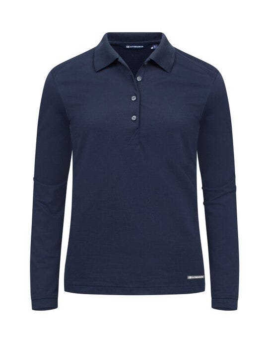 Cutter & Buck C&B Ladies Advantage Long Sleeve Polo - Dark Navy