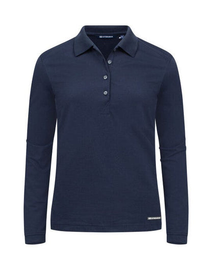 Cutter & Buck C&B Ladies Advantage Long Sleeve Polo - Dark Navy