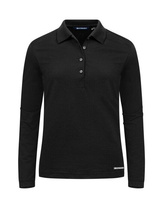 Cutter & Buck C&B Ladies Advantage Long Sleeve Polo - Black