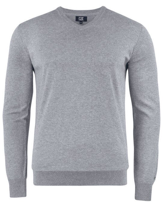 Cutter & Buck C&B Oakville V-Neck Sweater - Grey Melange