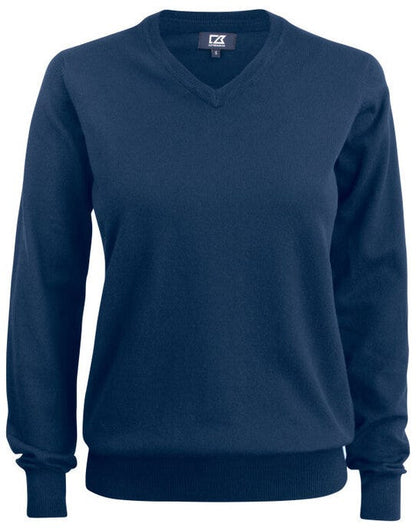 Cutter & Buck C&B Ladies Oakville V-Neck Sweater - Dark Navy