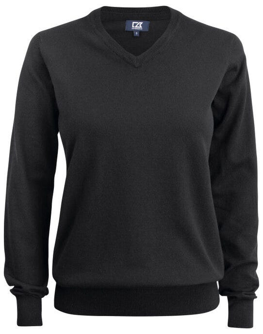 Cutter & Buck C&B Ladies Oakville V-Neck Sweater - Black