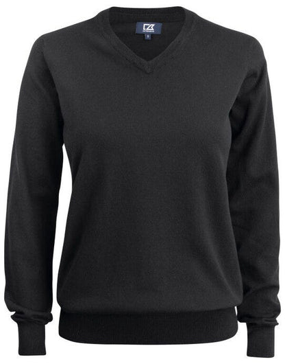 Cutter & Buck C&B Ladies Oakville V-Neck Sweater - Black