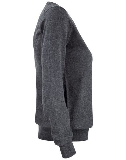 Cutter & Buck C&B Ladies Oakville V-Neck Sweater - Anthracite Melange