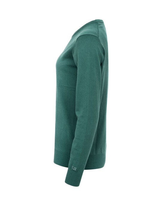 Cutter & Buck C&B Ladies Oakville V-Neck Sweater - Pine Green