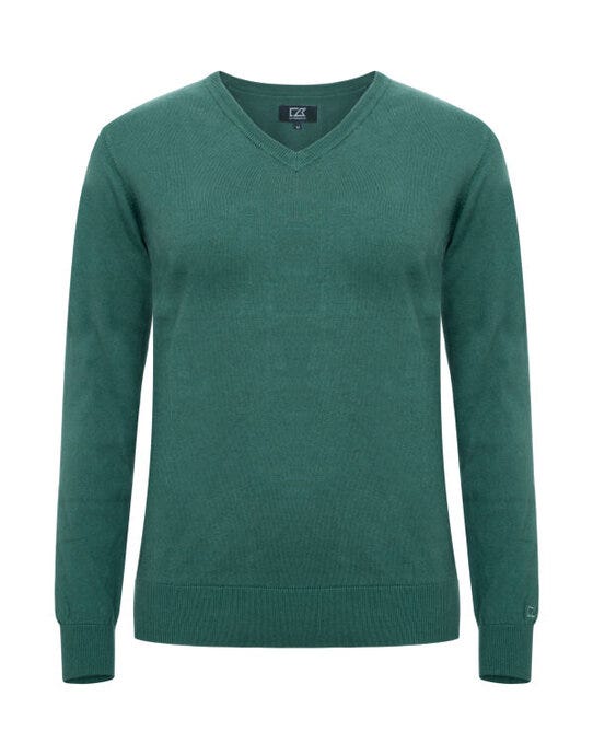 Cutter & Buck C&B Ladies Oakville V-Neck Sweater - Pine Green