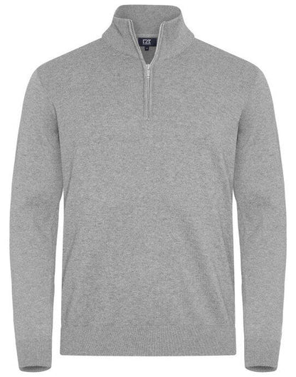 Cutter & Buck C&B Oakville Half Zip Sweater - Grey Melange