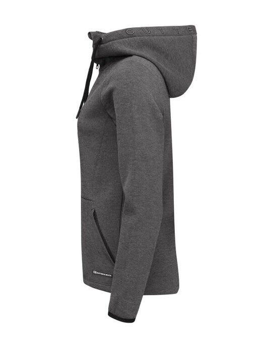Cutter & Buck C&B Ladies Pemberton Full Zip Hood - Anthracite Melange