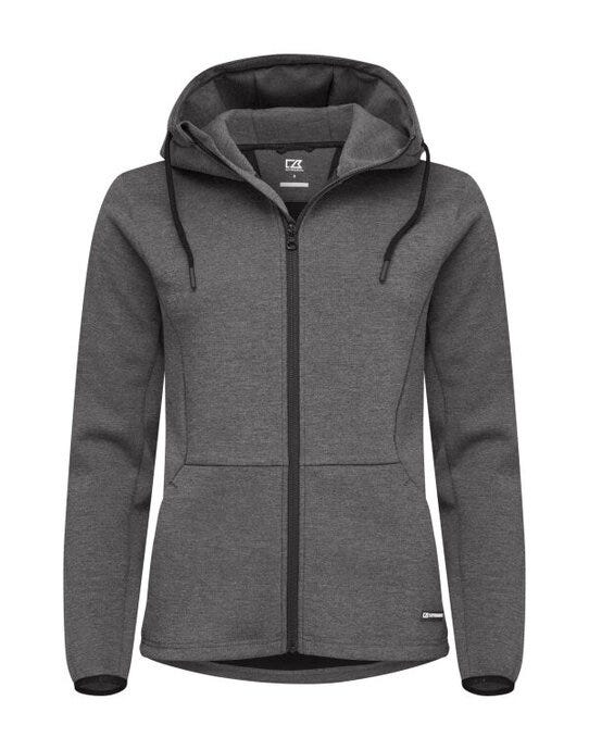 Cutter & Buck C&B Ladies Pemberton Full Zip Hood - Anthracite Melange