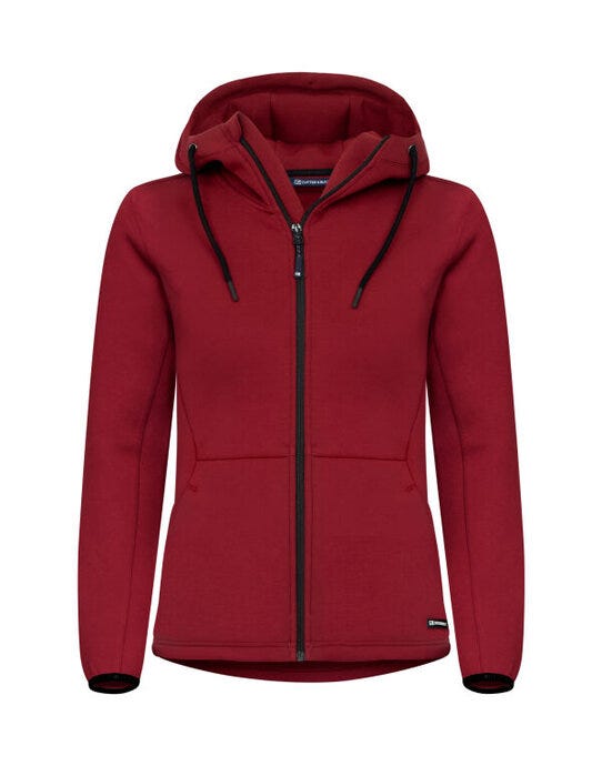 Cutter & Buck C&B Ladies Pemberton Full Zip Hood - Biking Red