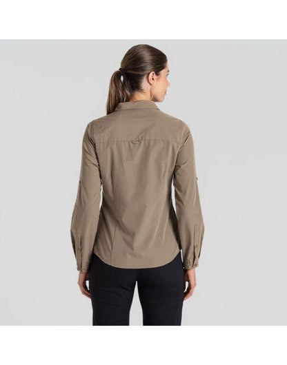 Craghoppers Expert Womens Kiwi LS Shirt - Pebble