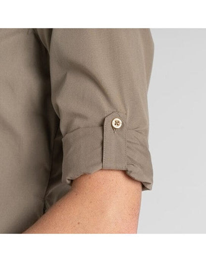 Craghoppers Expert Womens Kiwi LS Shirt - Pebble