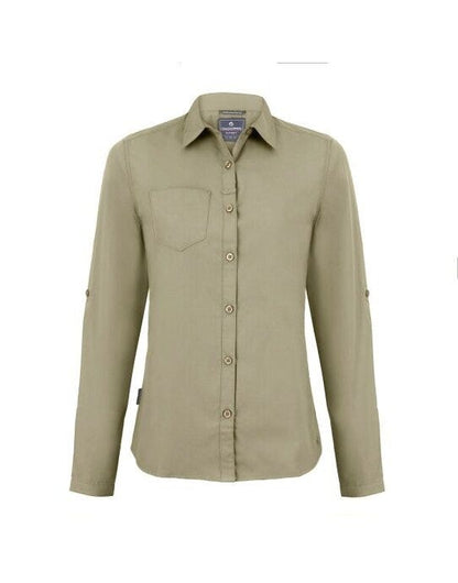 Craghoppers Expert Womens Kiwi LS Shirt - Pebble