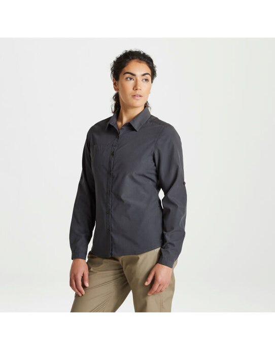 Craghoppers Expert Womens Kiwi LS Shirt - Carbon Grey