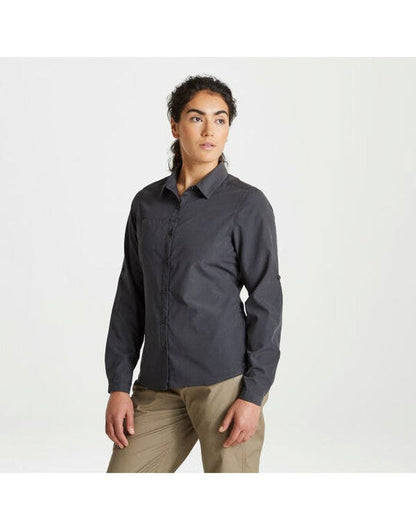 Craghoppers Expert Womens Kiwi LS Shirt - Carbon Grey