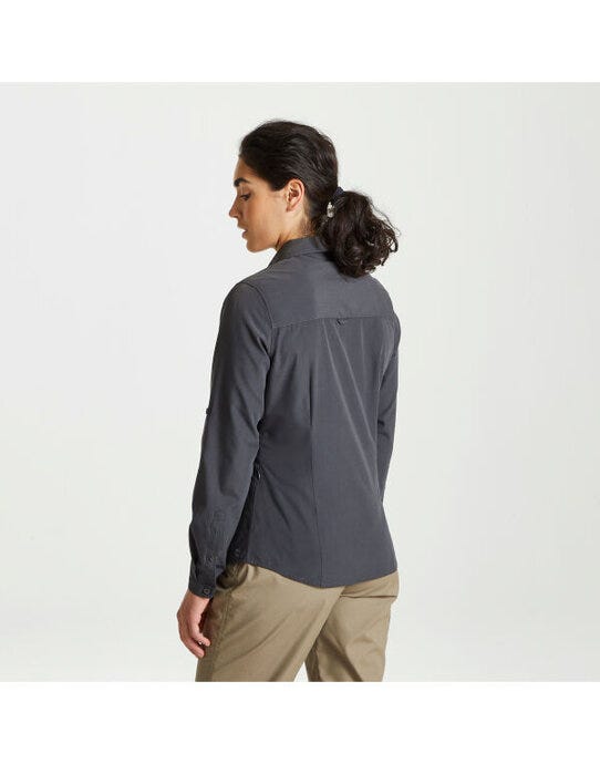 Craghoppers Expert Womens Kiwi LS Shirt - Carbon Grey