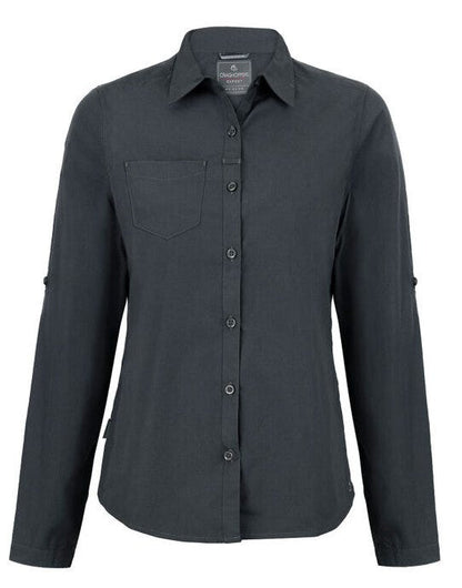 Craghoppers Expert Womens Kiwi LS Shirt - Carbon Grey