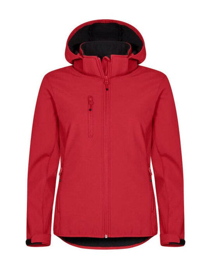 Clique Ladies Classic Softshell Hoody - Red