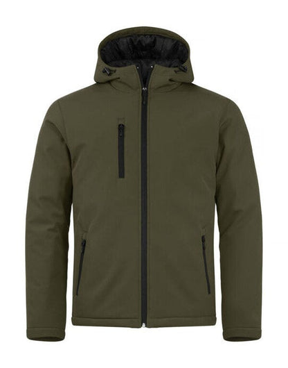 Clique Padded Hoody Softshell - Fog Green
