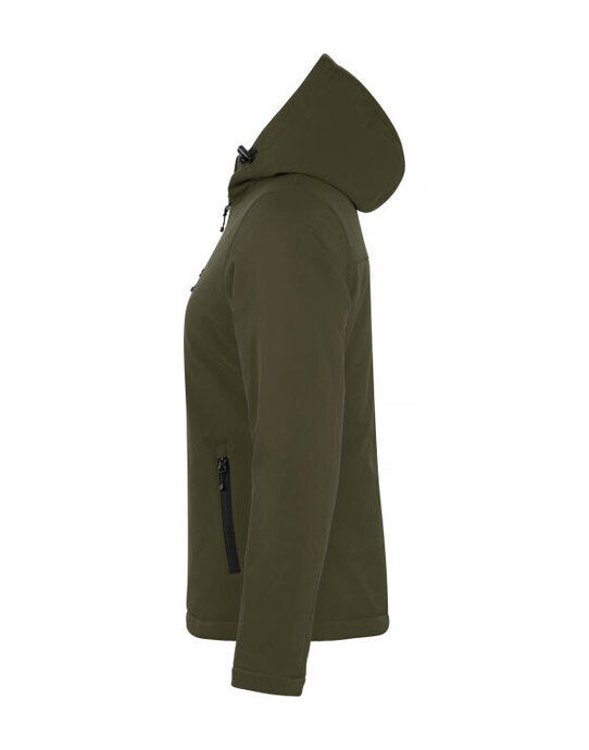 Clique Ladies Padded Softshell Hoody - Fog Green