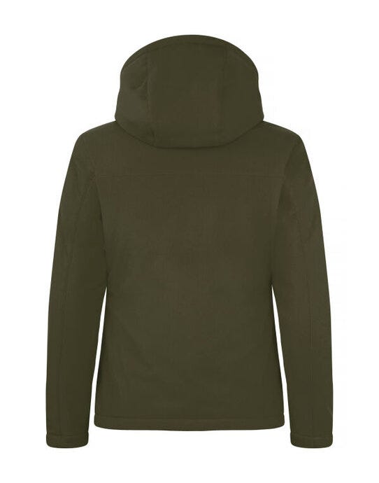 Clique Ladies Padded Softshell Hoody - Fog Green