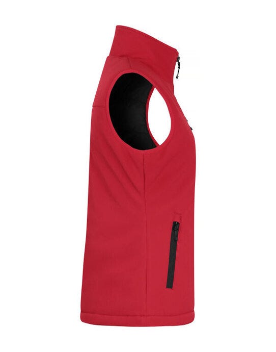 Clique Ladies Padded Softshell Vest - Red