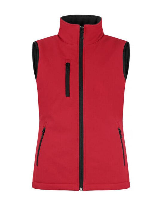 Clique Ladies Padded Softshell Vest - Red