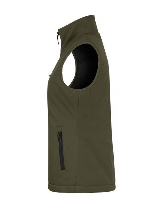 Clique Ladies Padded Softshell Vest - Fog Green
