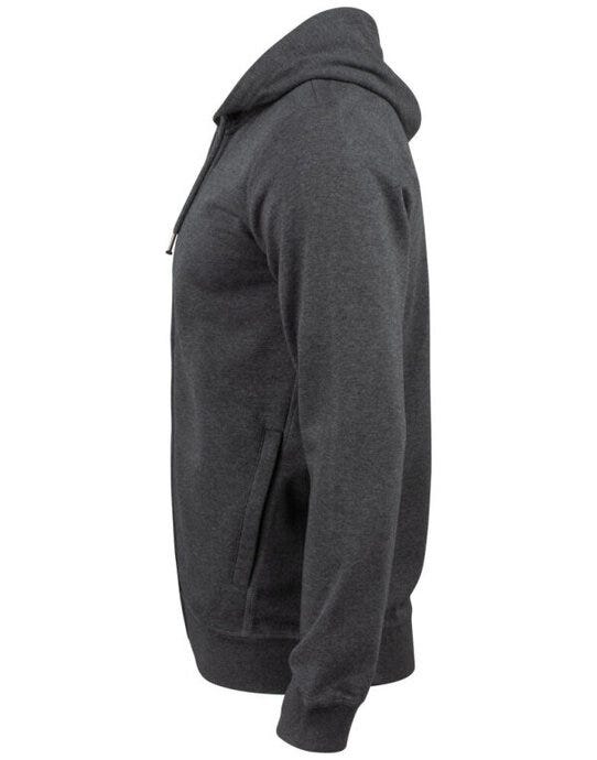 Clique Premium OC Full Zip Hoody - Anthracite Melange